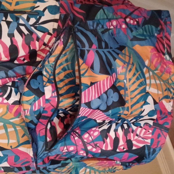 Lauren James Anorak Tropical Print Rain Jacket ** SZ M - Picture 5 of 11